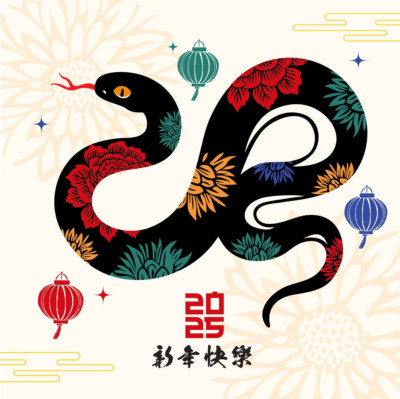 2025 Chinese New Year - Year of the Wood Snake - 4x6 Glossy Printed Photo