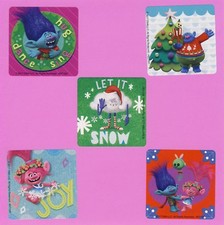 75 Trolls Christmas Winter Holiday Large Stickers - Branch, Poppy, Biggie, Cloud