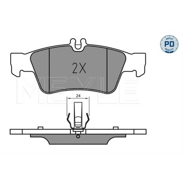 Meyle BremsbeläGe Bremsbelegsatz Hinten FüR Mercedes-Benz E-Klasse-image