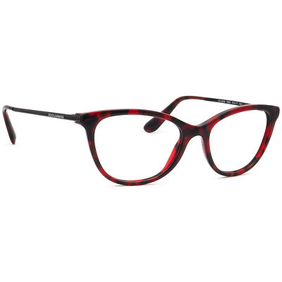 Dolce Gabbana Eyeglasses DG 3258 2889 Bordeaux Havana Cat Eye Italy  52[]17 140