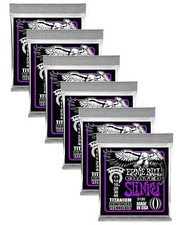 6 PACK Ernie Ball P03120 Coated Power Slinky Strings, 11-48