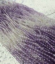Genuine Purple Ghost Quartz Beads Faceted Round 3mm 2mm Full Strand 15.5" PRP393