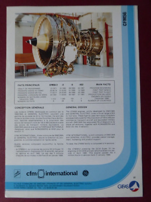 1987 DOKUMENT GIFAS SNECMA GENERAL ELECTRIC CFMI CFM56 FLUGZEUGMOTOR