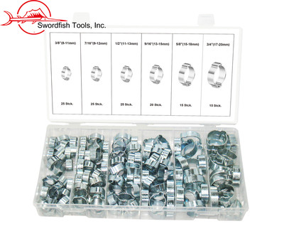 Swordfish 32310 - 125pc two-ear Clamp Assortment