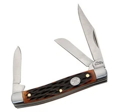 Rite Edge 2.75" Stockman Folding Pocket Knife Jigged Bone Handles NEW 210576