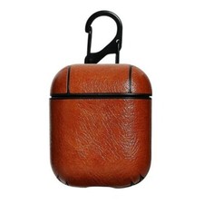 New Leather Case Cover w/Carabiner Clip COFFEE BROWN For AirPod AirPods 1 2