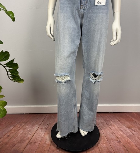 Dazie Size 16 Harley Wide Leg Ripped Denim Jeans Light Wash Women NEW $119 - Bild 5 von 16