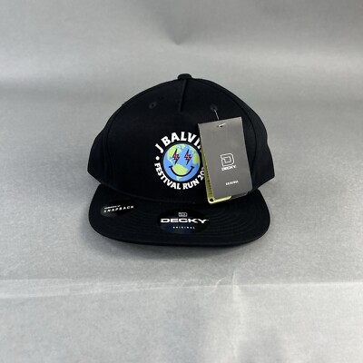 J Balvin SnapBack Hat Black Baseball Cap New One Size Decky Festival Run 2021