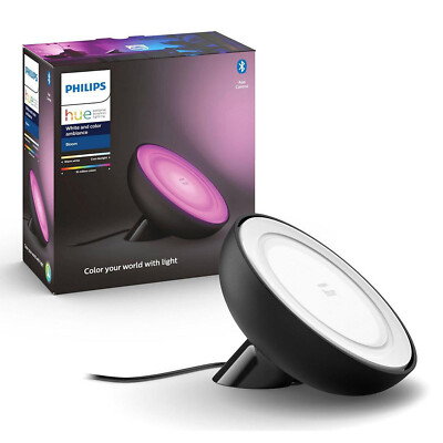 PHILIPS HUE White and Color Ambiance Bloom Tischleuchte Schwarz RGB Tischlampe
