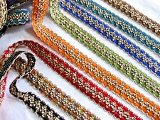 1 Meter Posamentenborte Webband in verschiedenen Farben lfm 22mm breit  B290