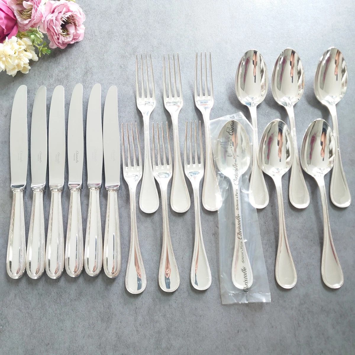 25+ Christofle Antique Silver Flatware-Sets for sale | Updated Oct