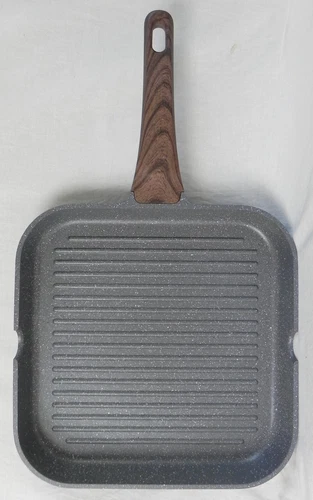 Sensarte Non-stick Grill Pan, 11" Square, Cast Aluminum Composite Handle, Exc.