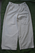 SIENNA SKY Off White High Waisted Wide Leg Pull On Pants Size L 32x29 NWT