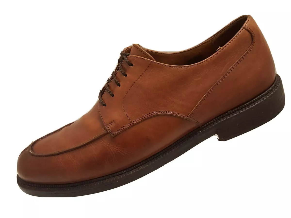 Johnston Murphy Passport Size 12 M Split Toe Oxford Dress Shoe Brown
