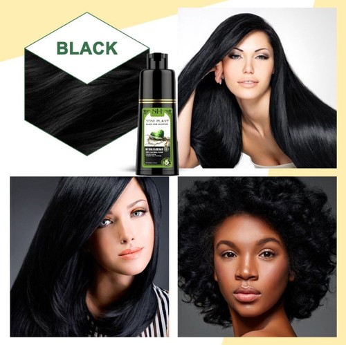 Permanent Black Hair Dye 250ML Instant Fast Hair Dye Color Shampoo Argan Oil DYE - Picture 7 of 13