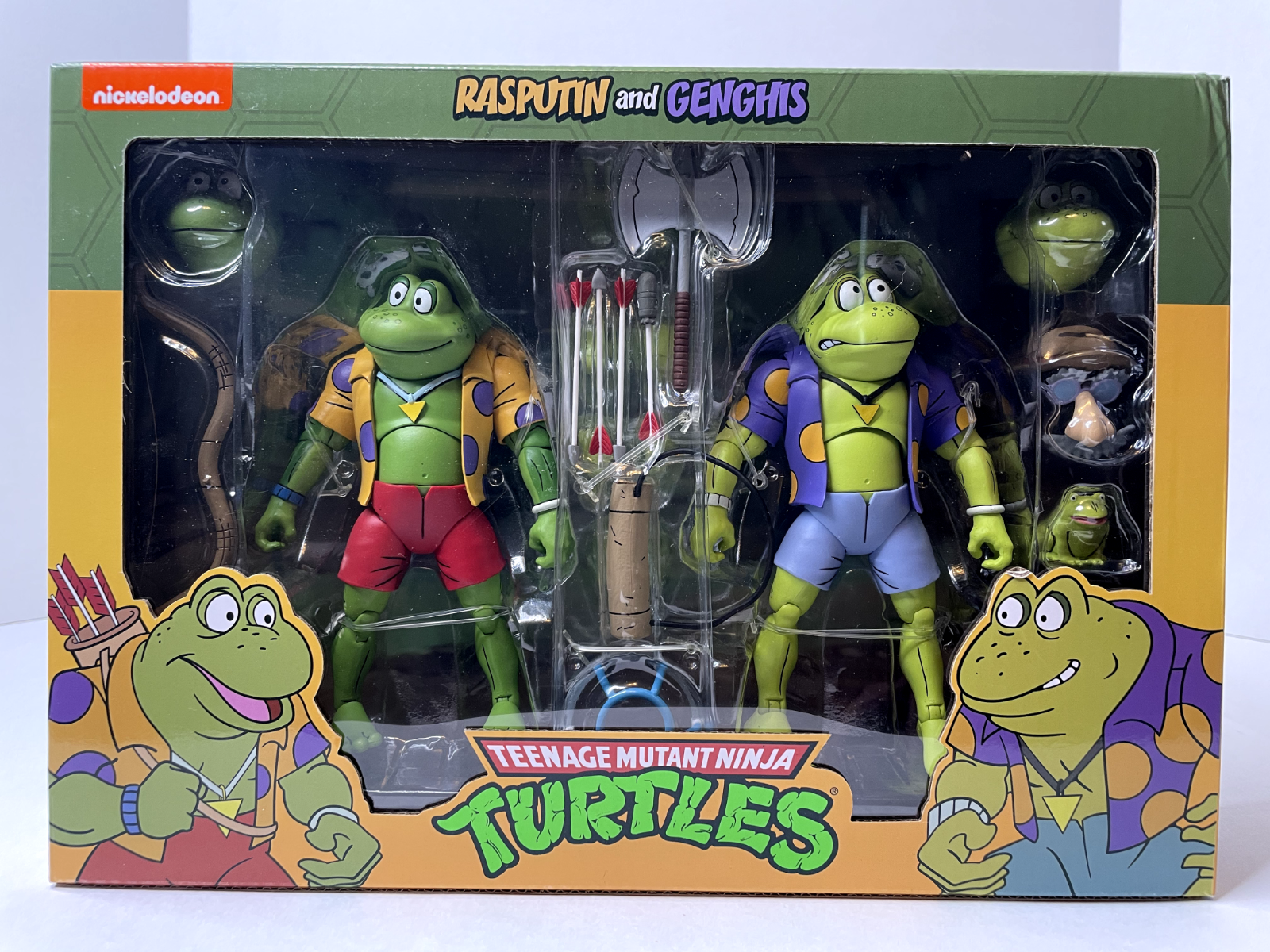 NECA Teenage Mutant Ninja Turtles Cartoon Rasputin and Ghengis Frog 2 Pack