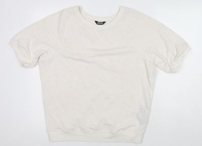 Buffalo by David Bitton Herren Pullover Sweatshirt weiß Baumwolle Größe M - gepunktet P
