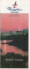 Royale Airlines timetable 1986/03/01
