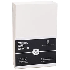 Comic Book Boards for Current/Modern White Storage Backing Boards