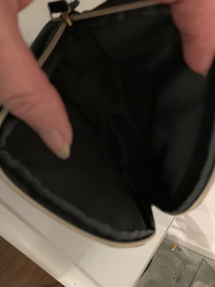 Nuxe Dark Green Faux Velvet Make Up Toiletry Bag eBay