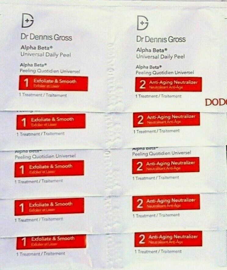5x DR. Dennis Gross Alpha Beta Daily Peel Pads Universal Exp
