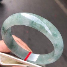 Natural Emerald Grade AAA Ice Green Burmese Jade jadeite bracelet bangle 59MM