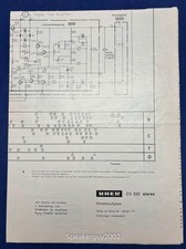 Original UHER Foldout Schematic / CG 320 Ster...
