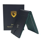 GSOIAX RFID Carbon Fiber Slim Wallet Black Green NIB