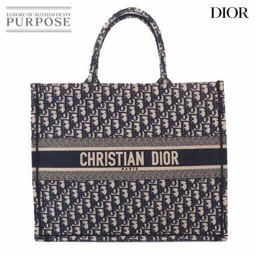 Book Tote Large Bag Christian Dior Oblique Canvas Navy M1286ZRIW Book Tote 90318