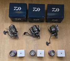 3 x Daiwa Emcast 5500A Freshwater Carp Fishing Reels With 3 Spare Spools
