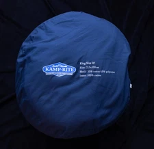 Kamp-Rite® King Size Sleeping Bag, (0-Degree) Blue with Carry Bag - New