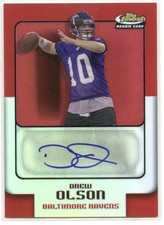 Drew Olson 2006 Finest #181 Card Topps Finest NFL Football Rookie /399 Card P277. rookie card picture
