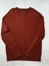 Tommy Hilfiger Men s Jumper Wool Blend Burnt Orange VGC Size Large