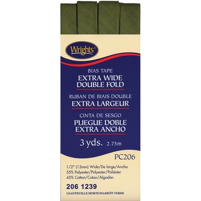 Wrights Doppelfalte Schrägband 0,5''X3yd-Blatt - 117-206-1239