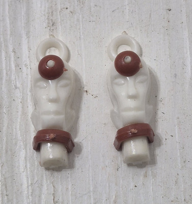 Lot 2 Vtg Plastic Vending Machine Gumball Charm Mind Reader/Tribal Unique Face