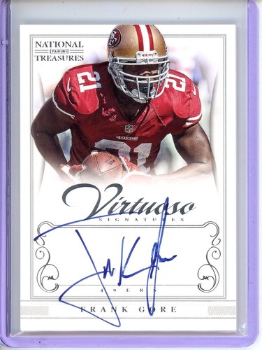Frank Gore Virtuoso Signatures Auto /25 2012 Panini National Treasures #12
