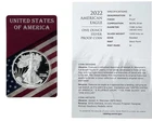 2022 W 1oz Silver Proof Eagle Gem Proof in Paradise Mint Flag Holder w/COA