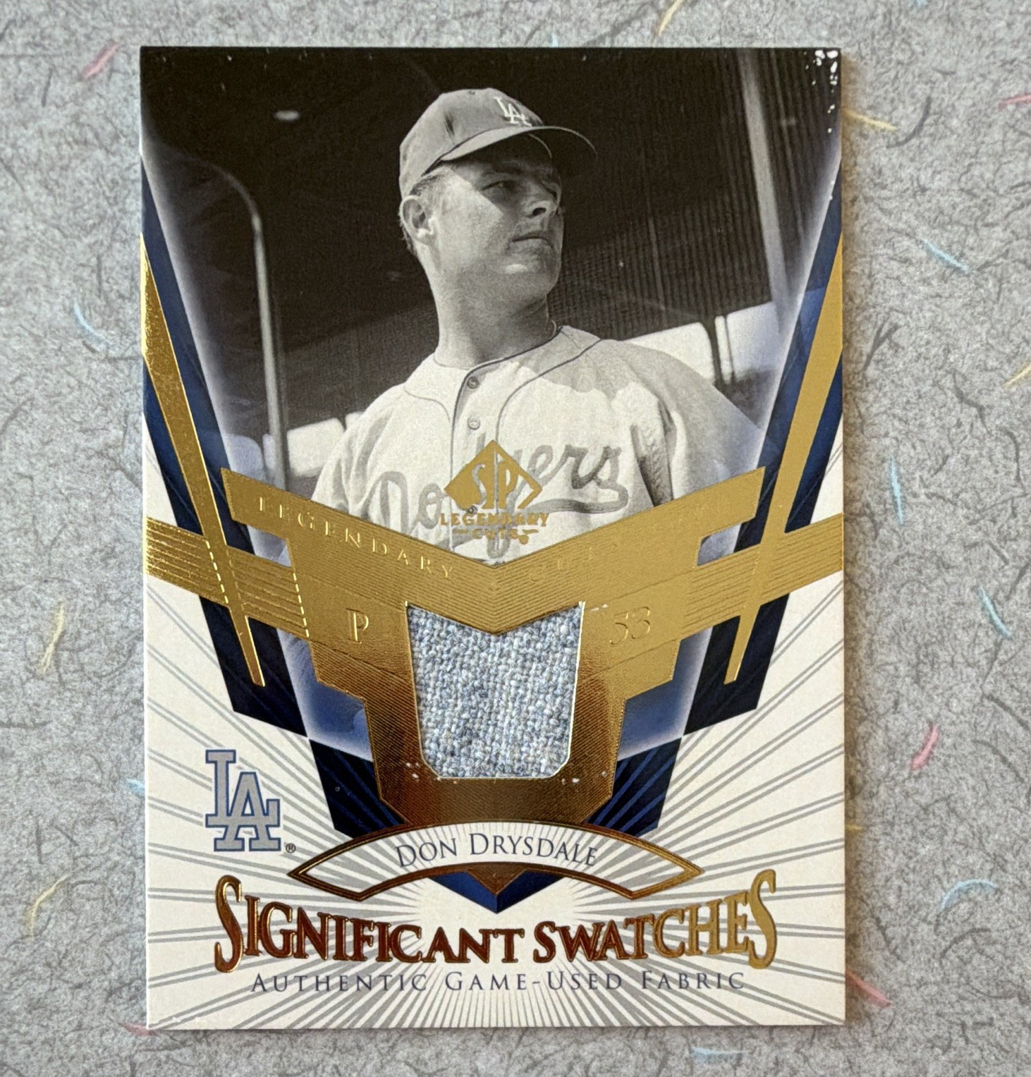 Don Drysdale #DD 2001 Upper Deck Ovation Baseball A Piece of History