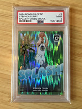 2024 Panini Donruss Optic Stephen Curry #2 Splash! Green Shock Prizm /149 PSA 9