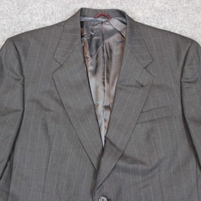 Hart Schaffner Marx Suit Jacket Blazer 43R Striped Wool HSM 100's