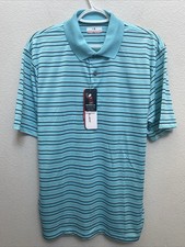 NEW Men's Grand Slam Golf Polo Shirt Blue Black Large Short Sleeve NWT 55