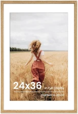 1 Pack, 24" x 36" Picture Frame Matted to 20x30 Photo for Wall Decoration, 