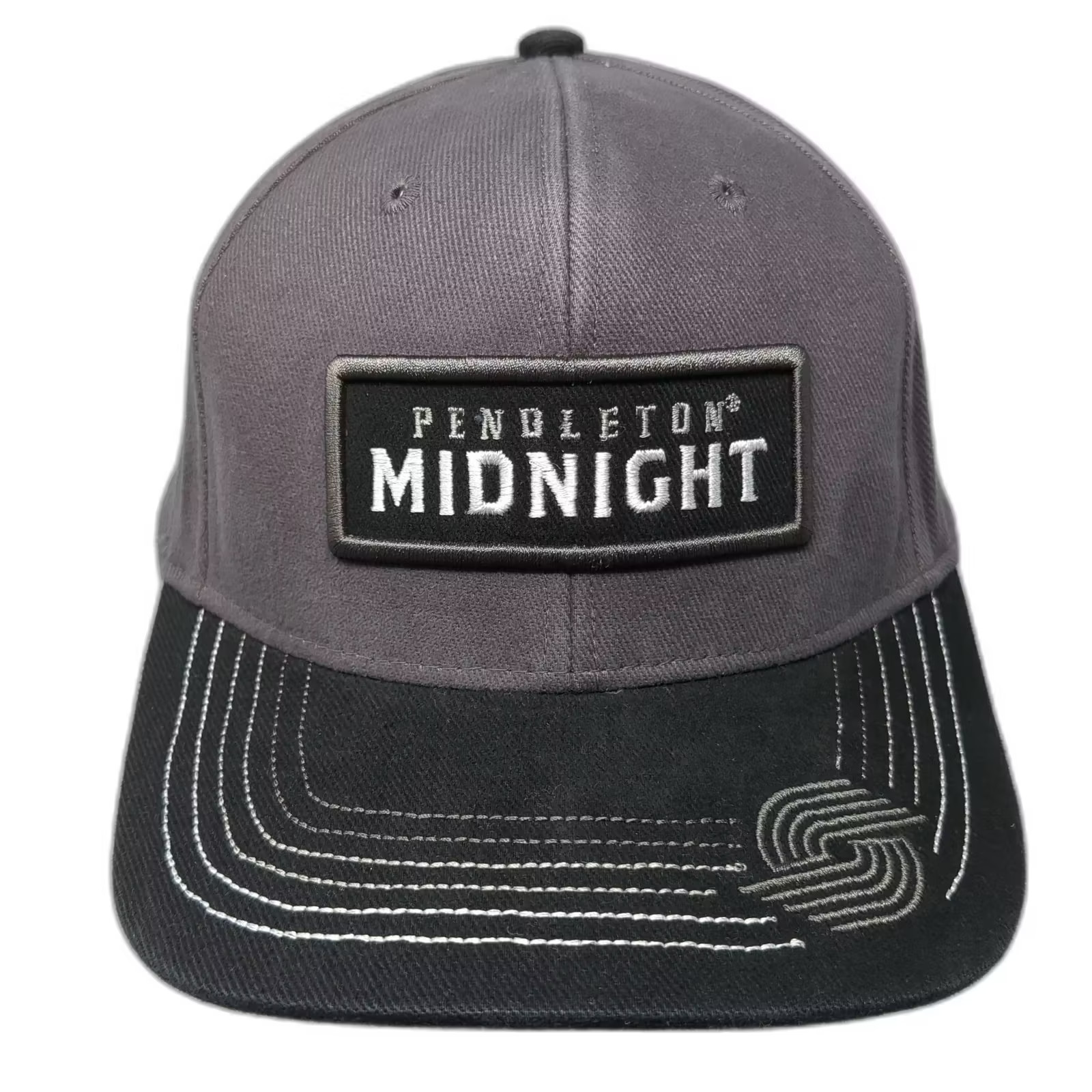 Pendleton Snapback Hat Gray Black OS Rip City Mid… - image 1