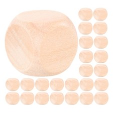 50 Pcs Handmade Graffiti Dice Craft Wood Cube Blank Board Game Dices