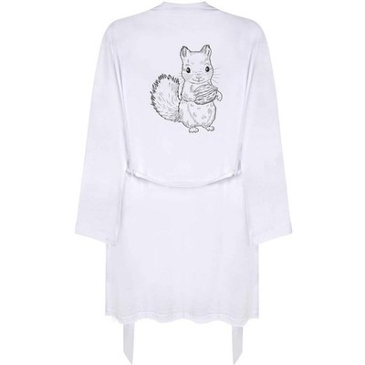 Small 'Baby Squirrel With Nut' Adult Dressing Robe / Gown (RO00125387)
