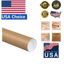 Versatile Kraft Mailing Tubes 3" x 24" - 24-Pack for Shipping, Storing & More