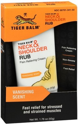 Tiger Balm Pain Relieving Cream Neck & Shoulder Rub 1.76 Oz