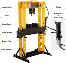 Heavy Duty 50 Ton Jack Stand Steel H-Frame Hydraulic Garage/Shop Floor Press