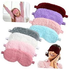 8 Pcs Plush Sleep Eye Mask Children Eye Mask Soft Comfortable Blindfold Color