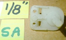 White Pick-up Guide 1/32nd Small 1/8" shaft Slot Car Vintage Original Used 5A